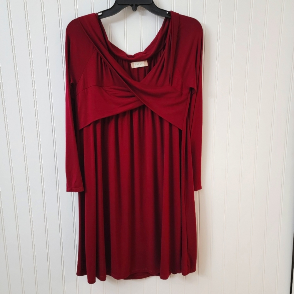 Altar'd State burgandy long sleeve dress size medium